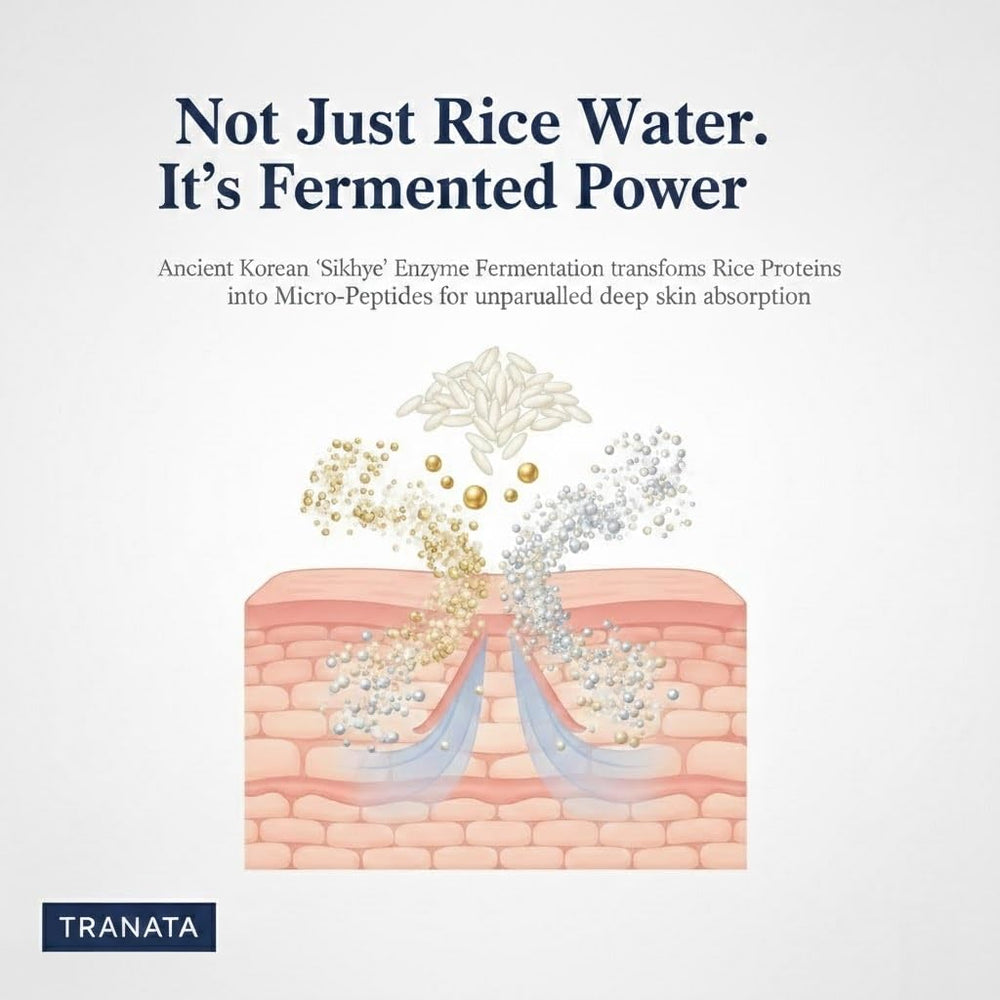 TRANATA serum applied on hand illustrating lightweight hydration benefit