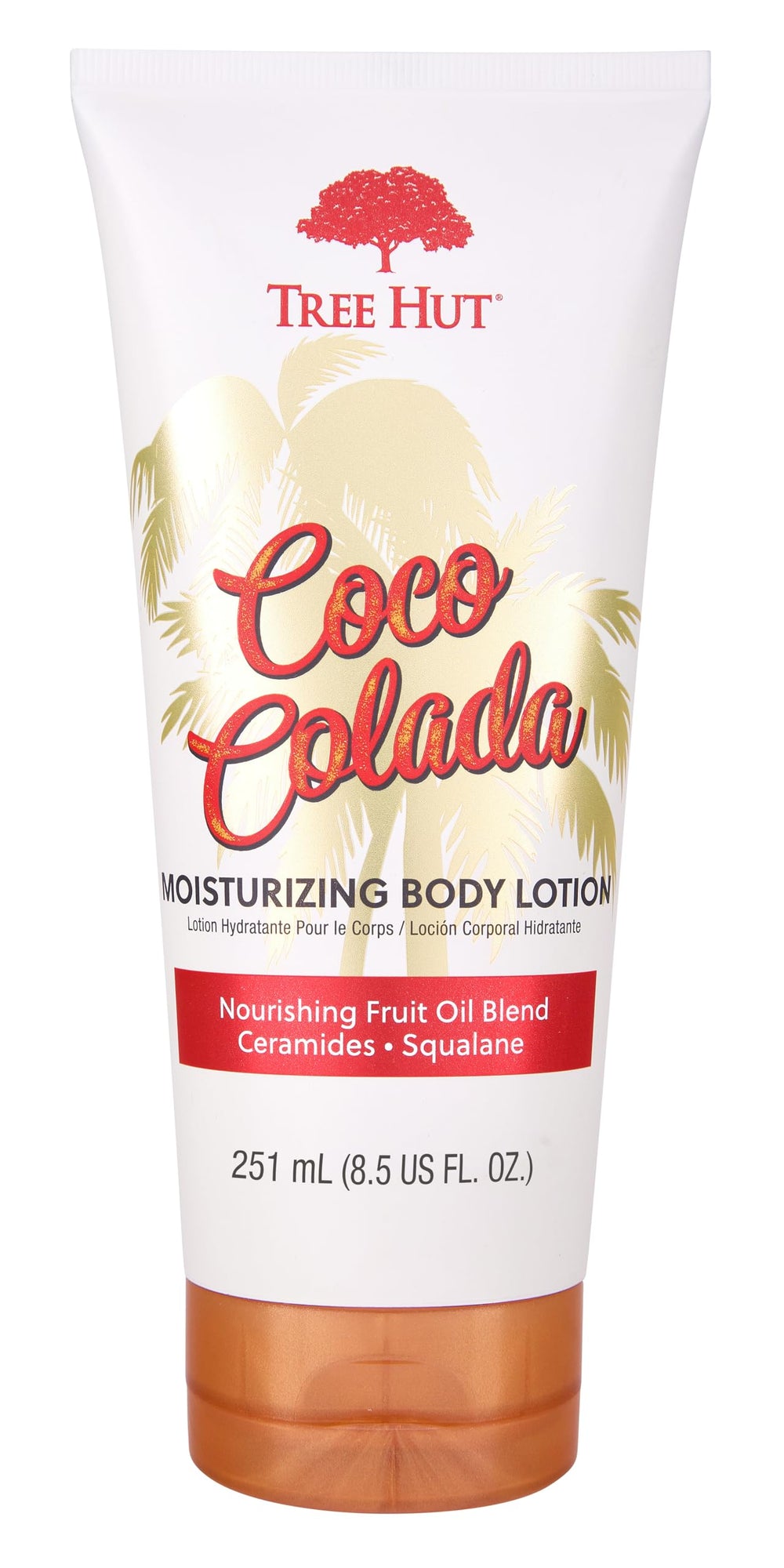 Tree Hut front bottle showing packaging and tropical scent benefits