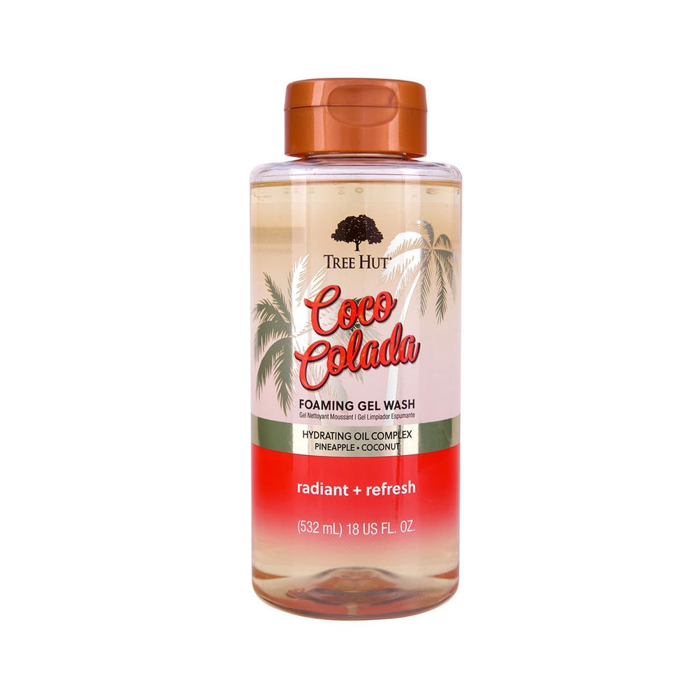 Tree Hut front bottle showing Coco Colada scent and hydrating benefit