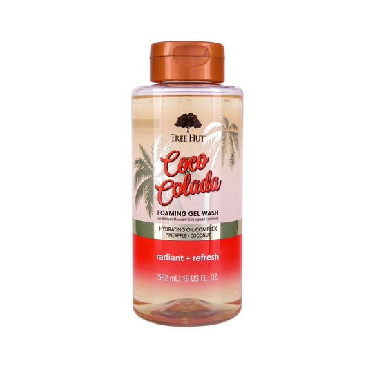 Tree Hut front bottle showing Coco Colada scent and hydrating benefit