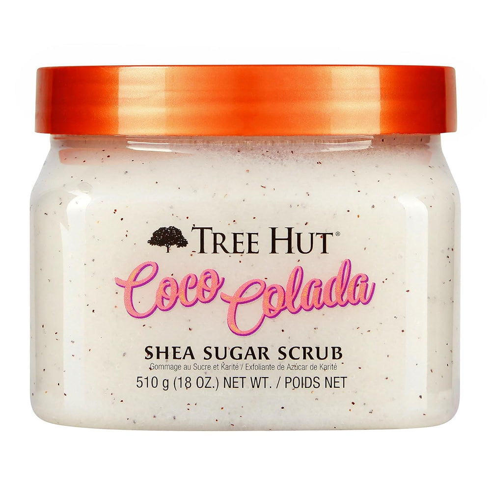 Tree Hut front jar image showing product and tropical scent benefits