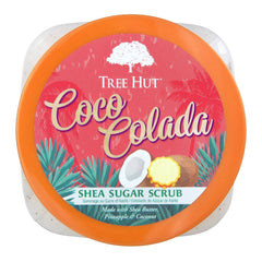 Tree Hut scoop of scrub on palm demonstrating easy application and hydration