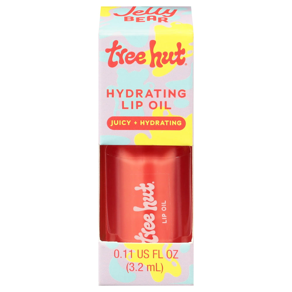 Tree Hut front packaging showing glossy lip oil and candy scent benefit