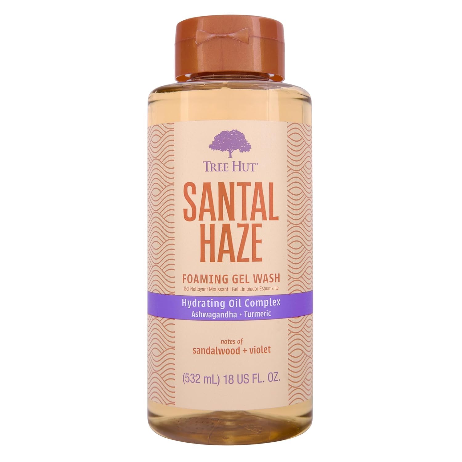 Tree Hut front packaging showing bottle and scent benefits