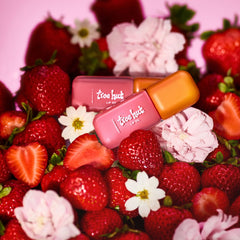 Tree Hut texture drop of lip oil showing glossy, non-sticky finish