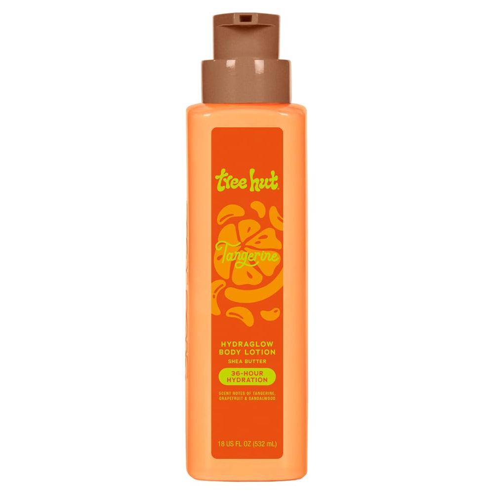 Tree Hut front bottle showing label and 18 fl oz size benefit