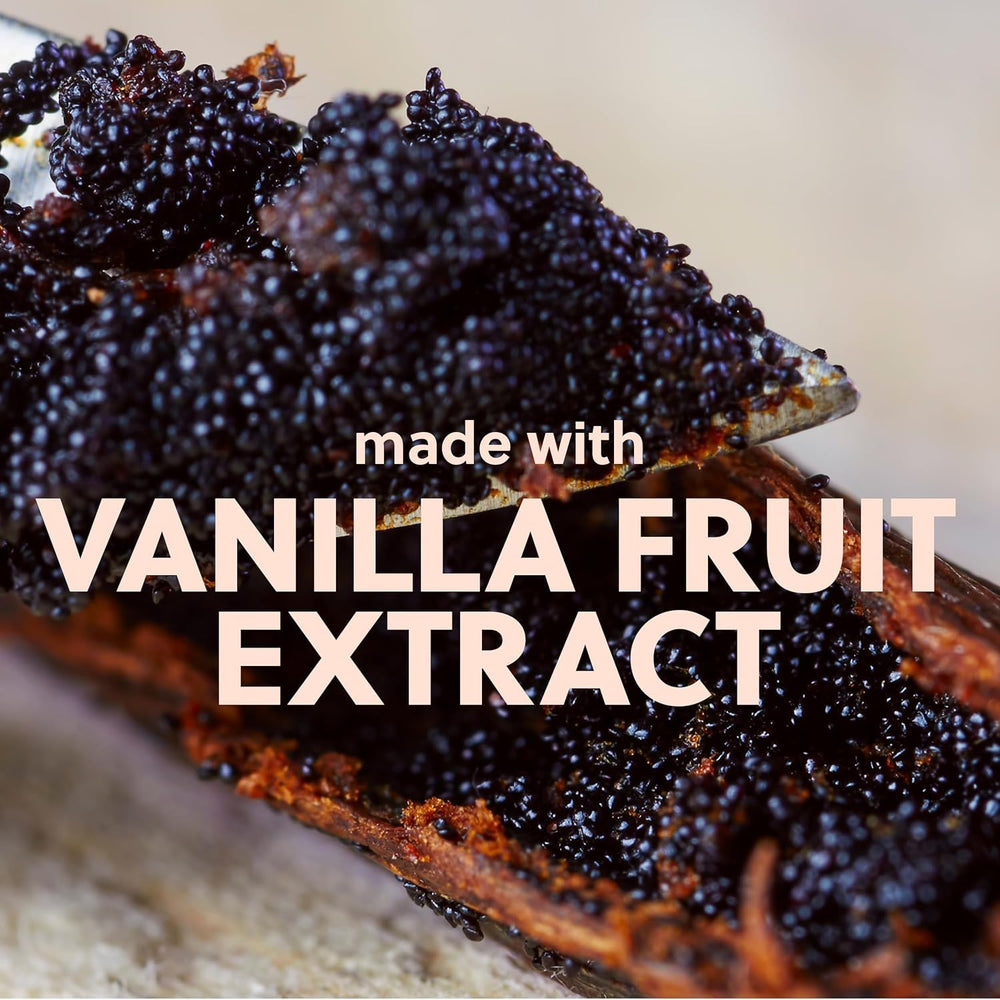 Tree Hut ingredient spread with vanilla and oils showing nourishing blend