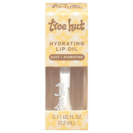 Tree Hut front packaging showing tidy labeled tube and vanilla scent benefit