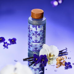 Tree Hut label and pump close-up highlighting ingredients and luxury