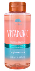 Tree Hut front label showing Vitamin C foaming gel and vibrant packaging benefits bright scent