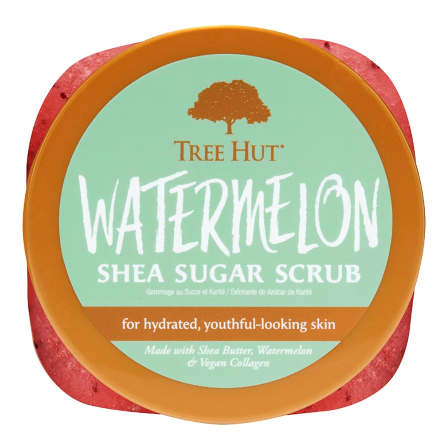 Tree Hut close-up of scrub texture with sugar crystals for gentle exfoliation