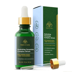 Tree of Life Beauty front bottle shot showing clear hydrating serum benefits