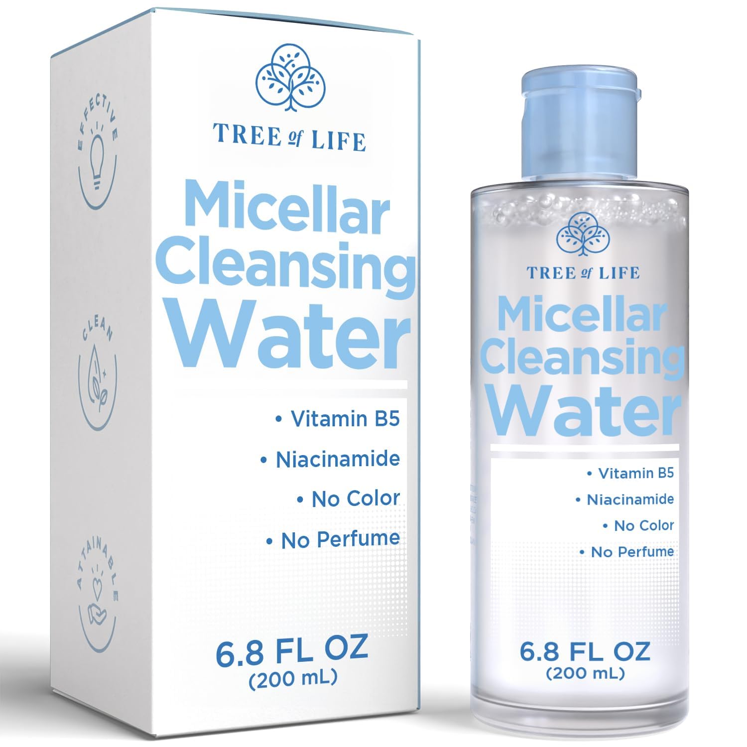 Tree of Life Beauty front packaging showing clear micellar water benefits