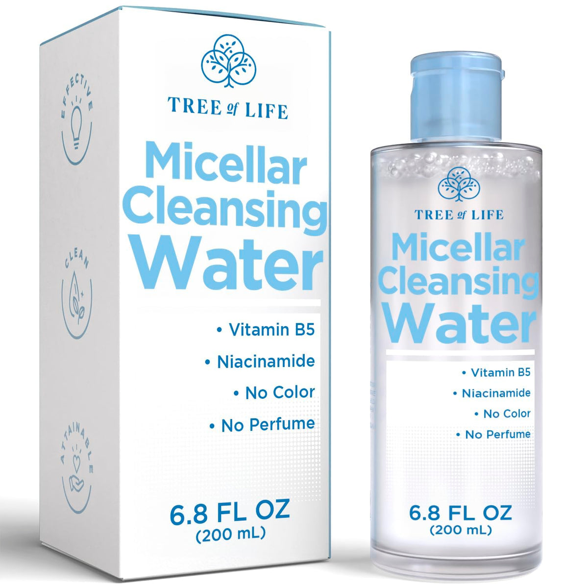 Tree of Life Beauty front packaging showing clear micellar water benefits