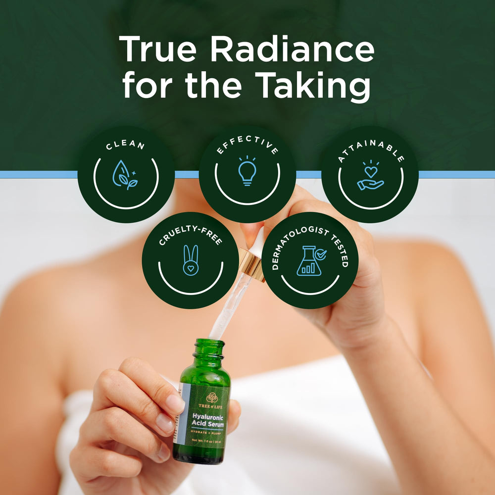 Tree of Life label close-up showing ingredient highlights and dermatologist-tested note