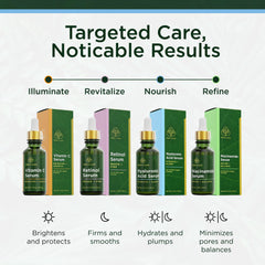 Tree of Life serum held in hand illustrating 1 fl oz travel-friendly size