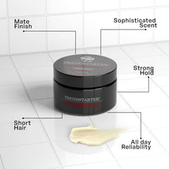TRENDSTARTER label close-up showing made in the USA quality and product details