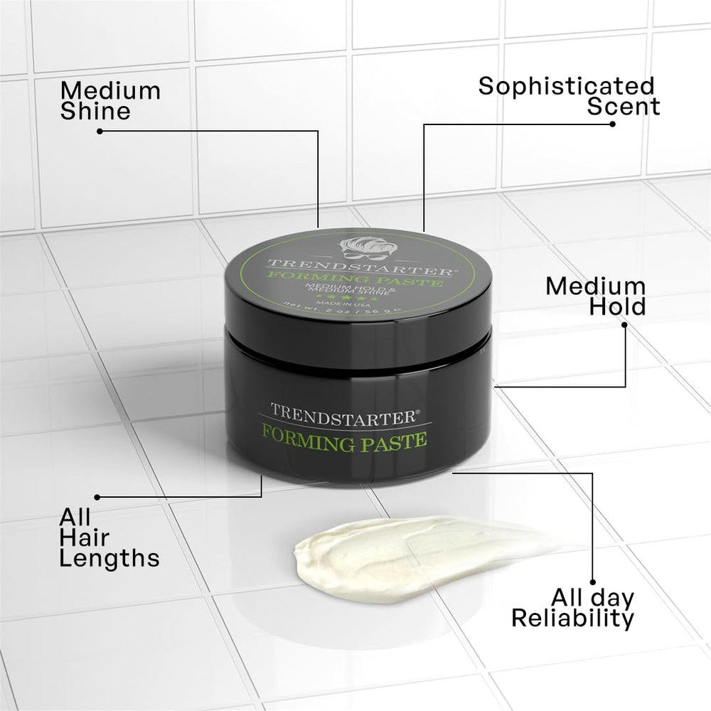 TRENDSTARTER paste on hand demonstrating easy application and workable hold