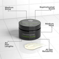 TRENDSTARTER paste on hand demonstrating easy application and workable hold