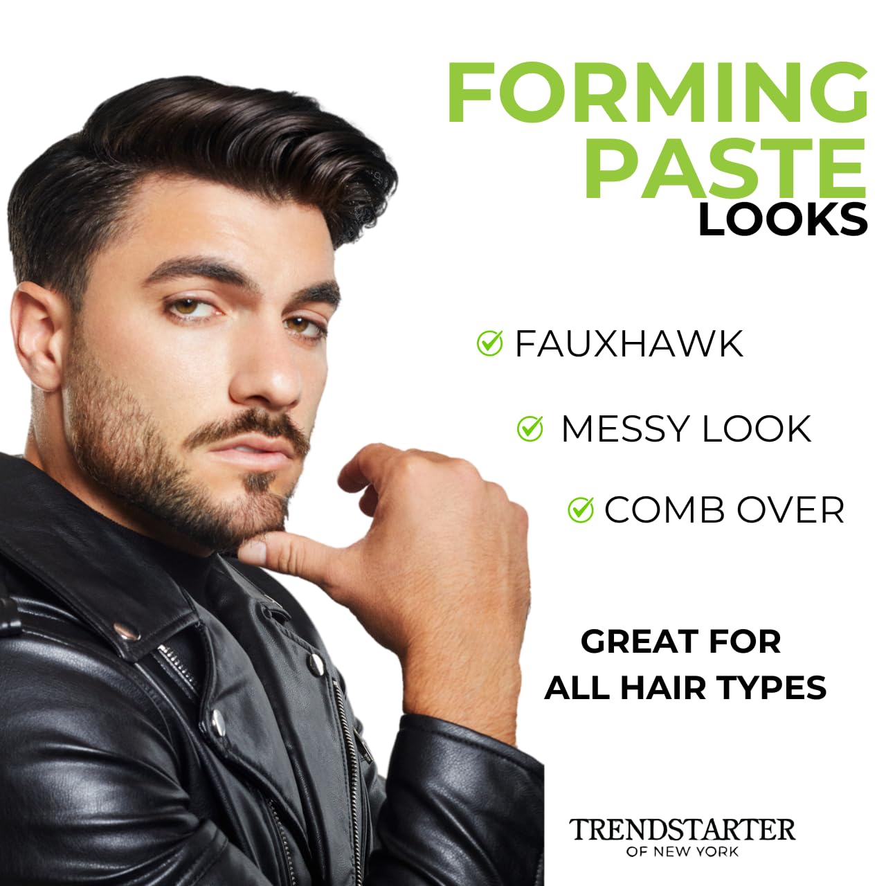 TRENDSTARTER Thickening Fiber container close-up showing fibrous texture for added volume