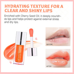 TrendyNow model smiling wearing lip oil demonstrating plumping, natural shine