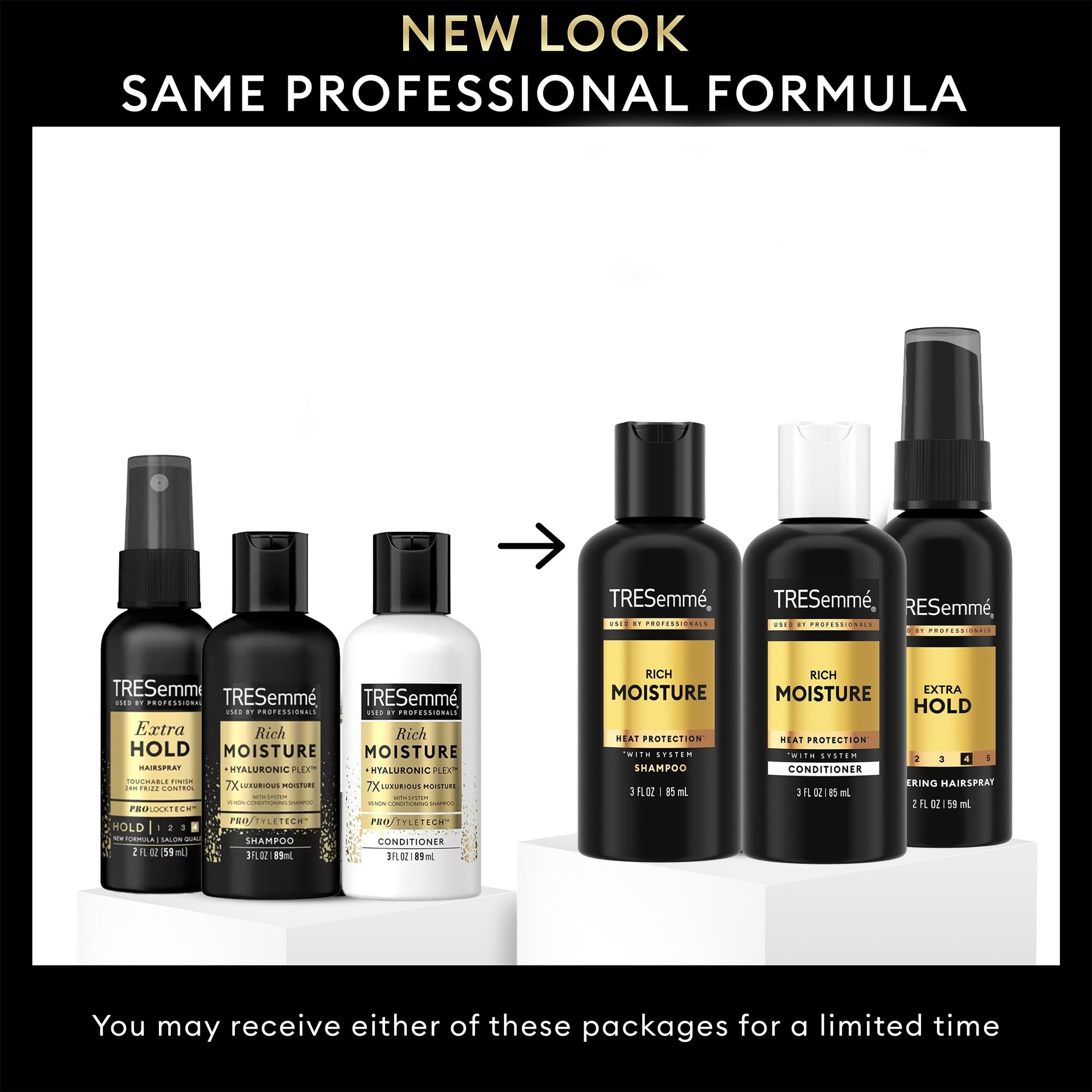 TRESemmé conditioner texture pouring to show creamy hydration benefit