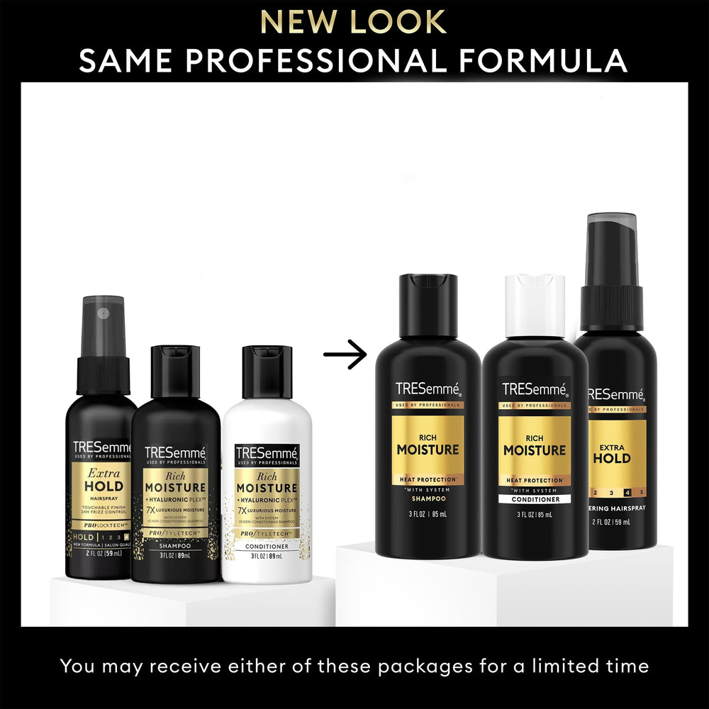TRESemmé conditioner texture pouring to show creamy hydration benefit