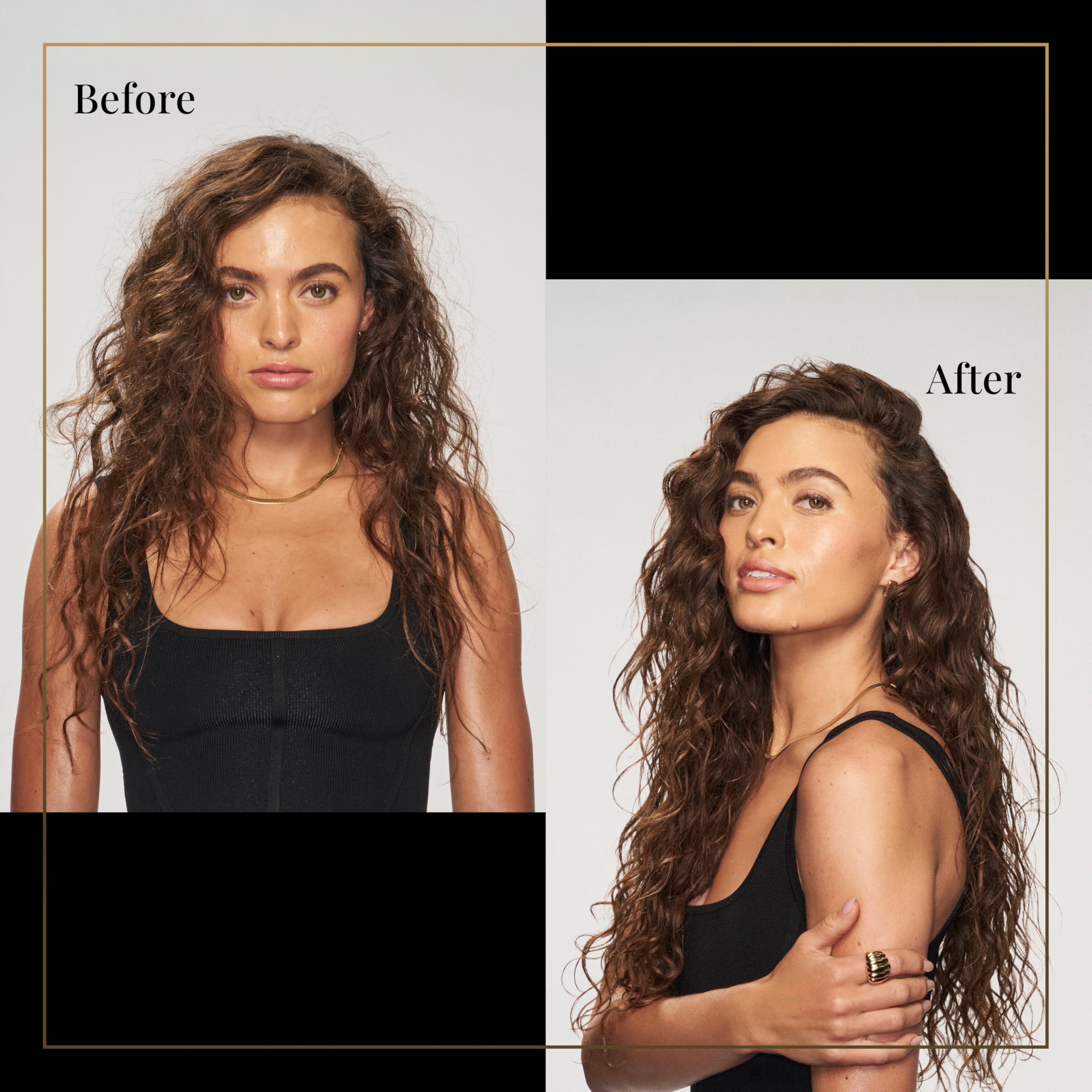 TRESemmé cream applied to damp hair for easier styling and frizz control