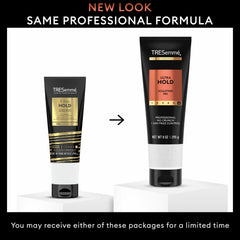 TRESemmé gel texture on palm showing clear gel consistency for easy distribution benefit