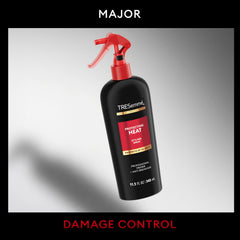 TRESemmé sprayed while blow-drying hair, helps reduce breakage and frizz