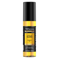 TRESemmé front packaging showing glossy bottle and product benefit