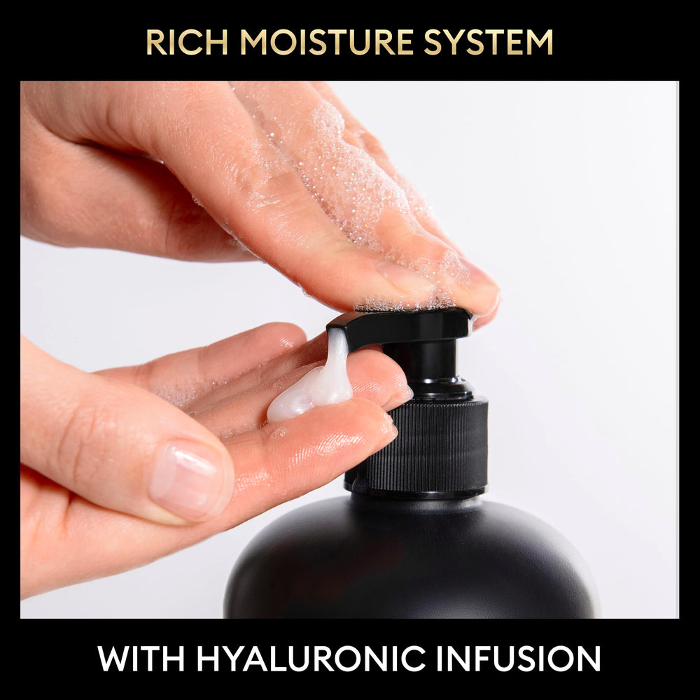 TRESemmé shampoo lather in hand illustrating gentle cleansing and moisture