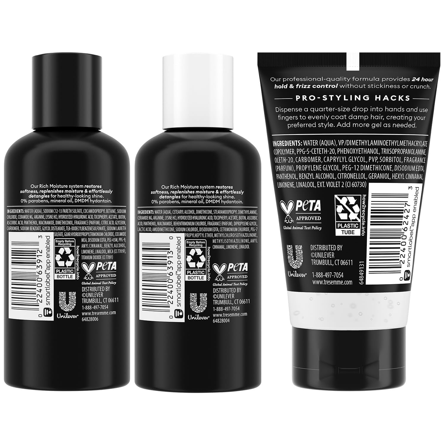 TRESemmé shampoo lather texture demonstrating hydrating foam for clean hair