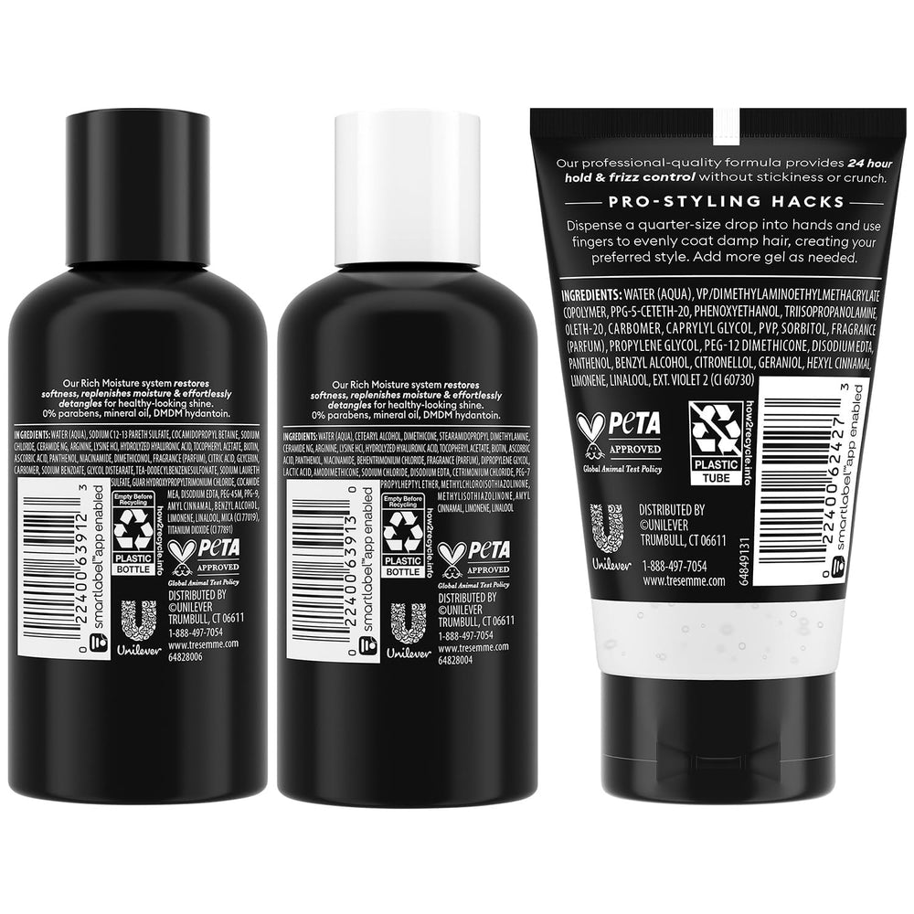 TRESemmé shampoo lather texture demonstrating hydrating foam for clean hair