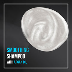 TRESemmé smooth and silky pump dispensing shampoo into palm for easy one-handed use