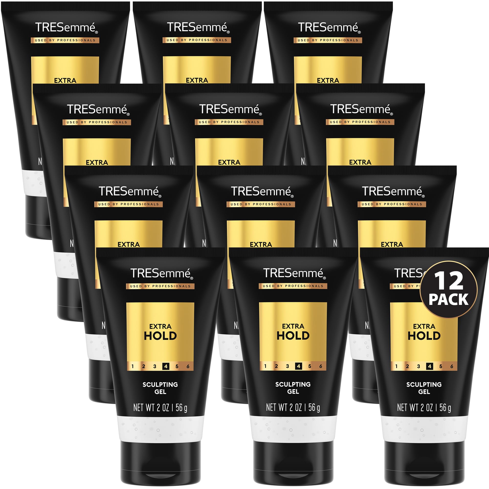 TRESemmé travel-pack front view showing compact bottles and professional formula benefit