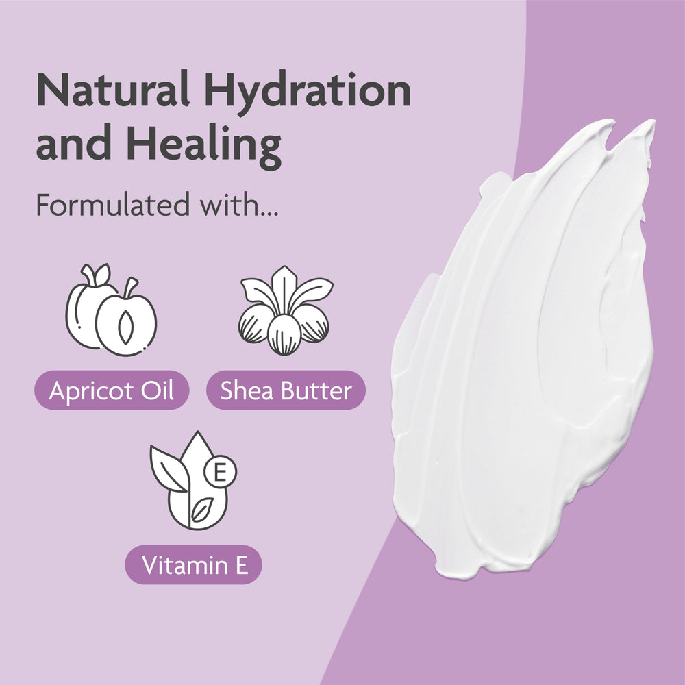 Trilastin applied to pregnant belly showing soothing hydration benefit