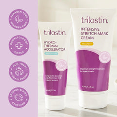 TriLASTIN cream in hand being applied to skin for quick absorption