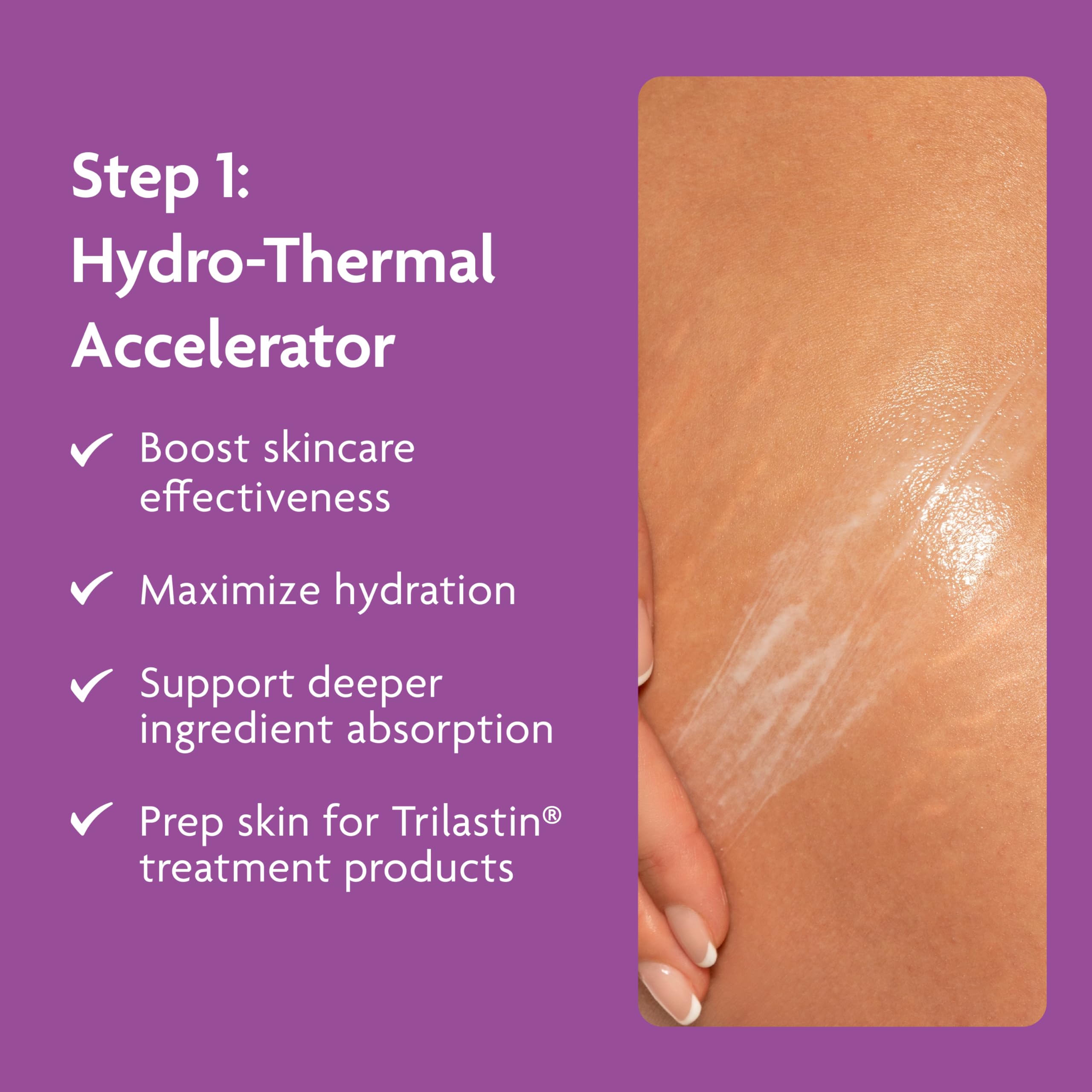 TriLASTIN cream texture closeup illustrating smooth, hydrating formula
