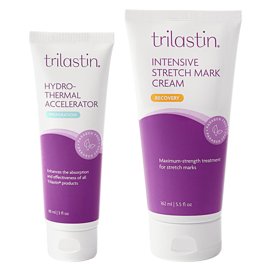 TriLASTIN duo front packaging showing both tubes and benefits
