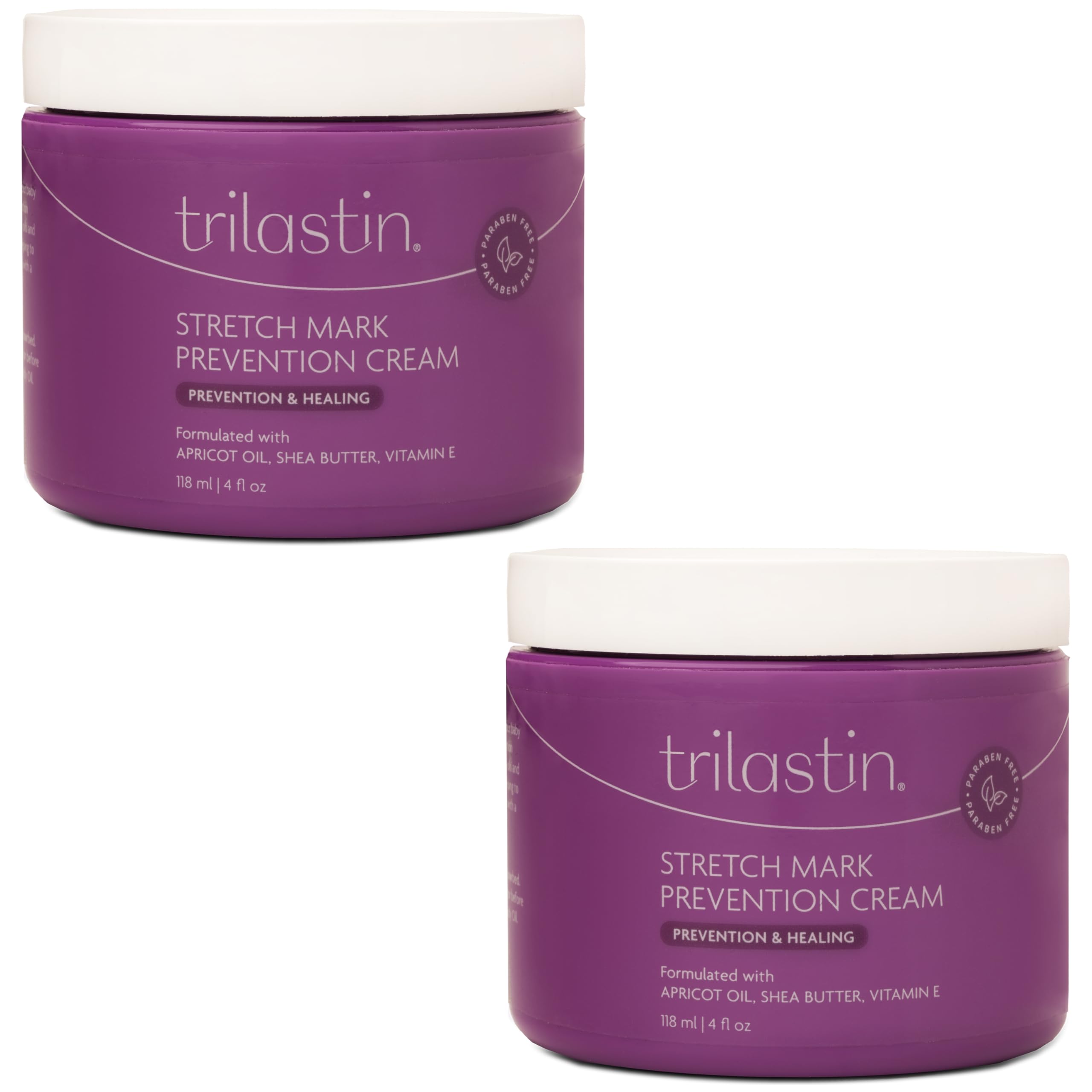 TriLASTIN front packaging 4 oz two-pack shows convenient maternity set benefit