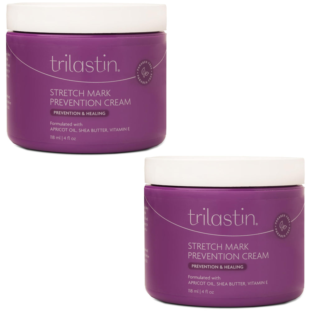 TriLASTIN front packaging 4 oz two-pack shows convenient maternity set benefit