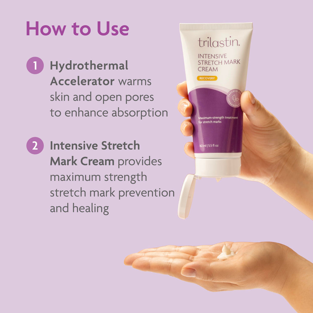 TriLASTIN lifestyle postpartum use illustrating gentle daily routine