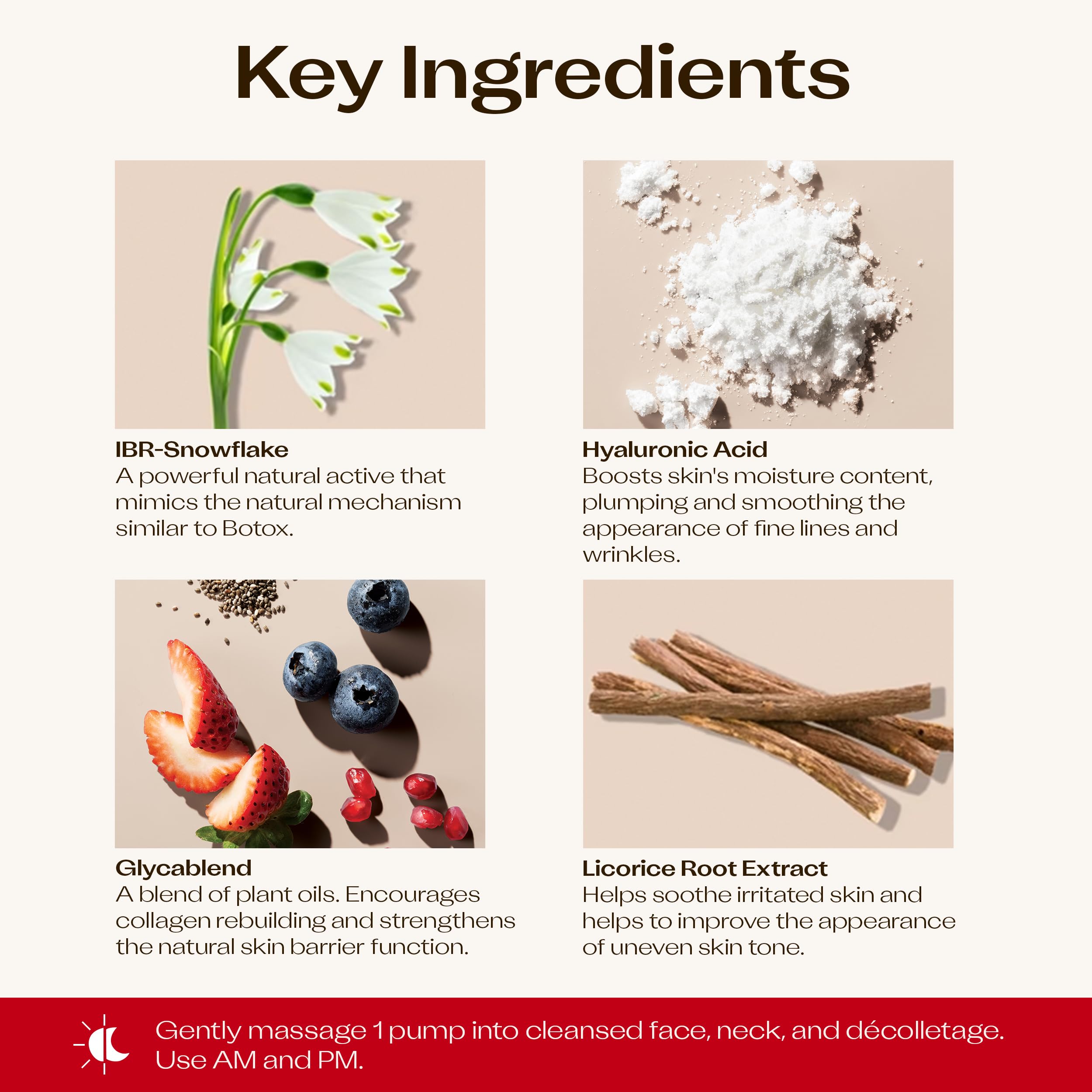 Trilogy label featuring IBR-Snowflake ingredient and formulation detail