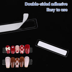 Trinkrittey tearing a strip to show easy-peel application and speed