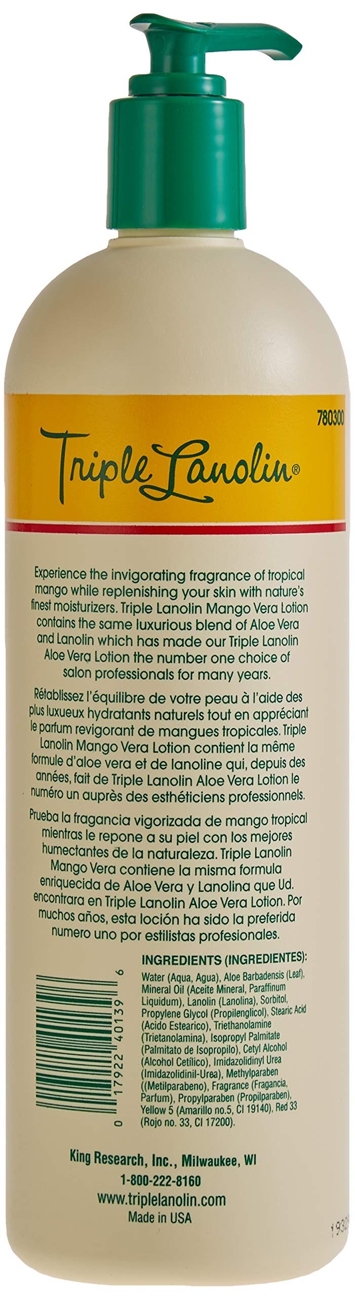 Triple Lanolin lotion texture close-up highlighting fast-absorbing feel