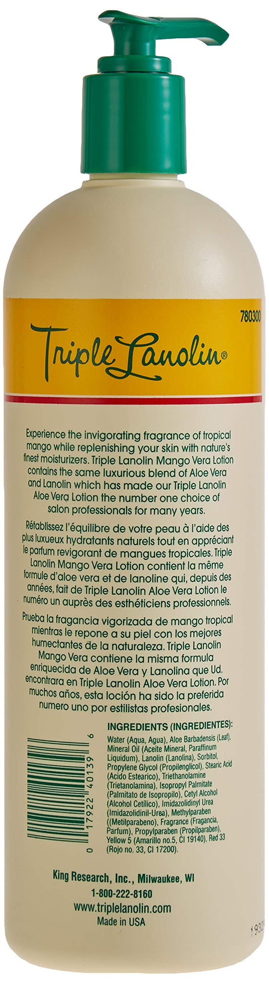 Triple Lanolin lotion texture close-up highlighting fast-absorbing feel