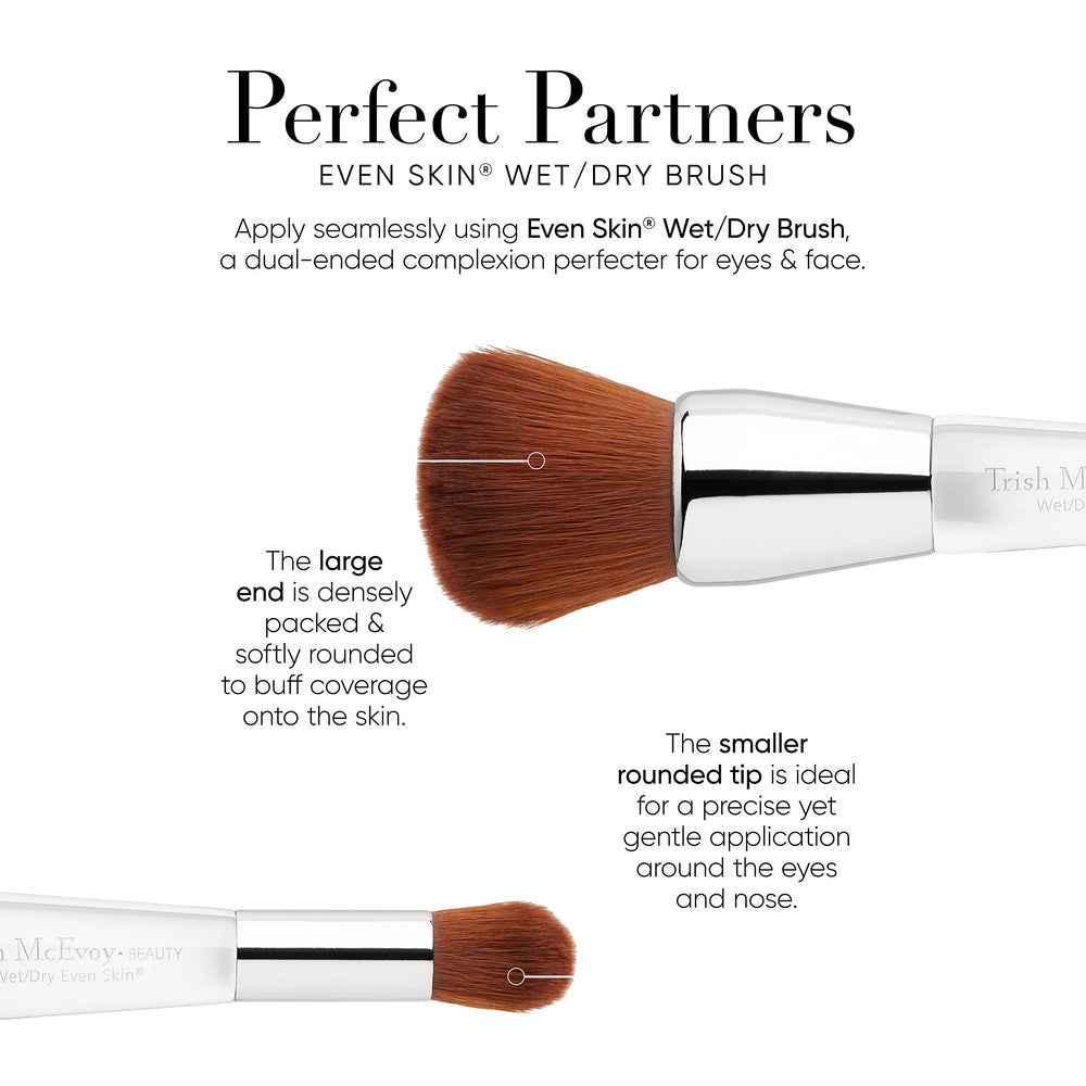 Trish McEvoy Beauty Balm applied with fingers demonstrating quick application benefit