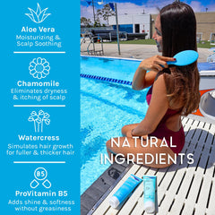 TRISWIM conditioner cream close-up, highlights moisturizing keratin benefits