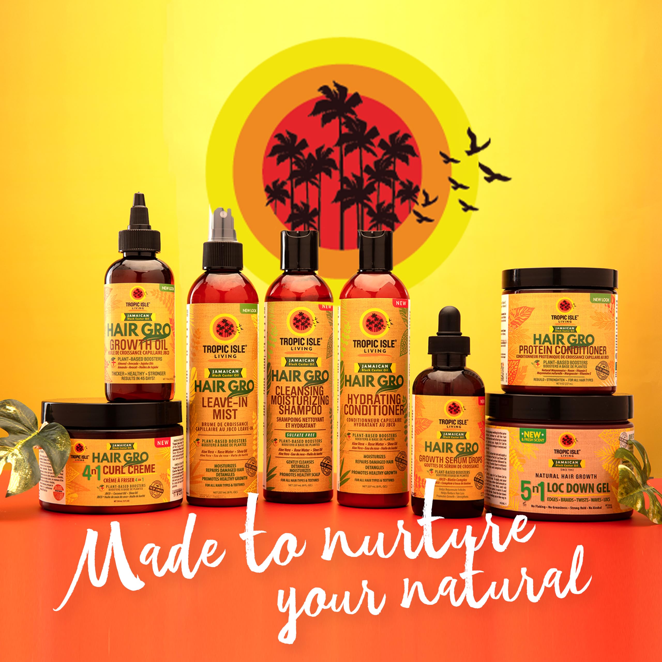 Tropic Isle Living bottle on bathroom shelf in natural routine setting